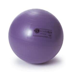A purple Sissel securemax ball fully inflated on a white background.