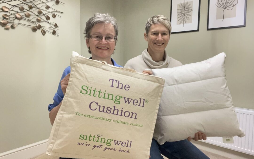 The Sittingwell® back support cushion is back